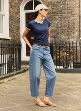 Immaculate Vegan - Baukjen Nixi Organic Cotton Stretch Denim Barrel Jeans | Vintage Wash