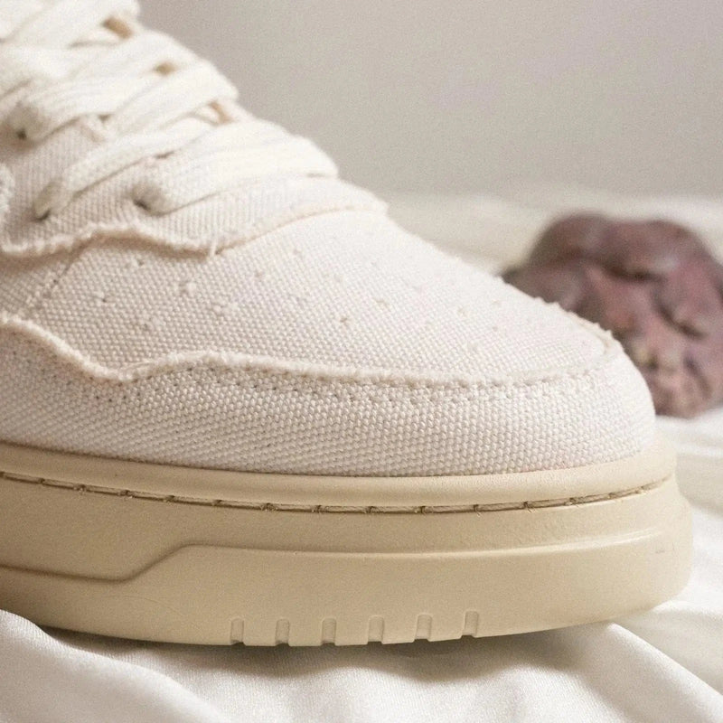 Zeta Shoes Beta B4 Women's Vegan PET Canvas Sneakers | White