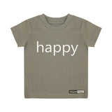 Immaculate Vegan - Vegan Babies & Kid's Happy T-Shirt | Multiple Colours