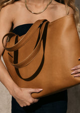 Immaculate Vegan - Estimon SHOPPER BAG corn leather beige