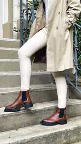 Immaculate Vegan - NAE Vegan Shoes Molly Women's Vegan Leather Chelsea Boots | Brown
