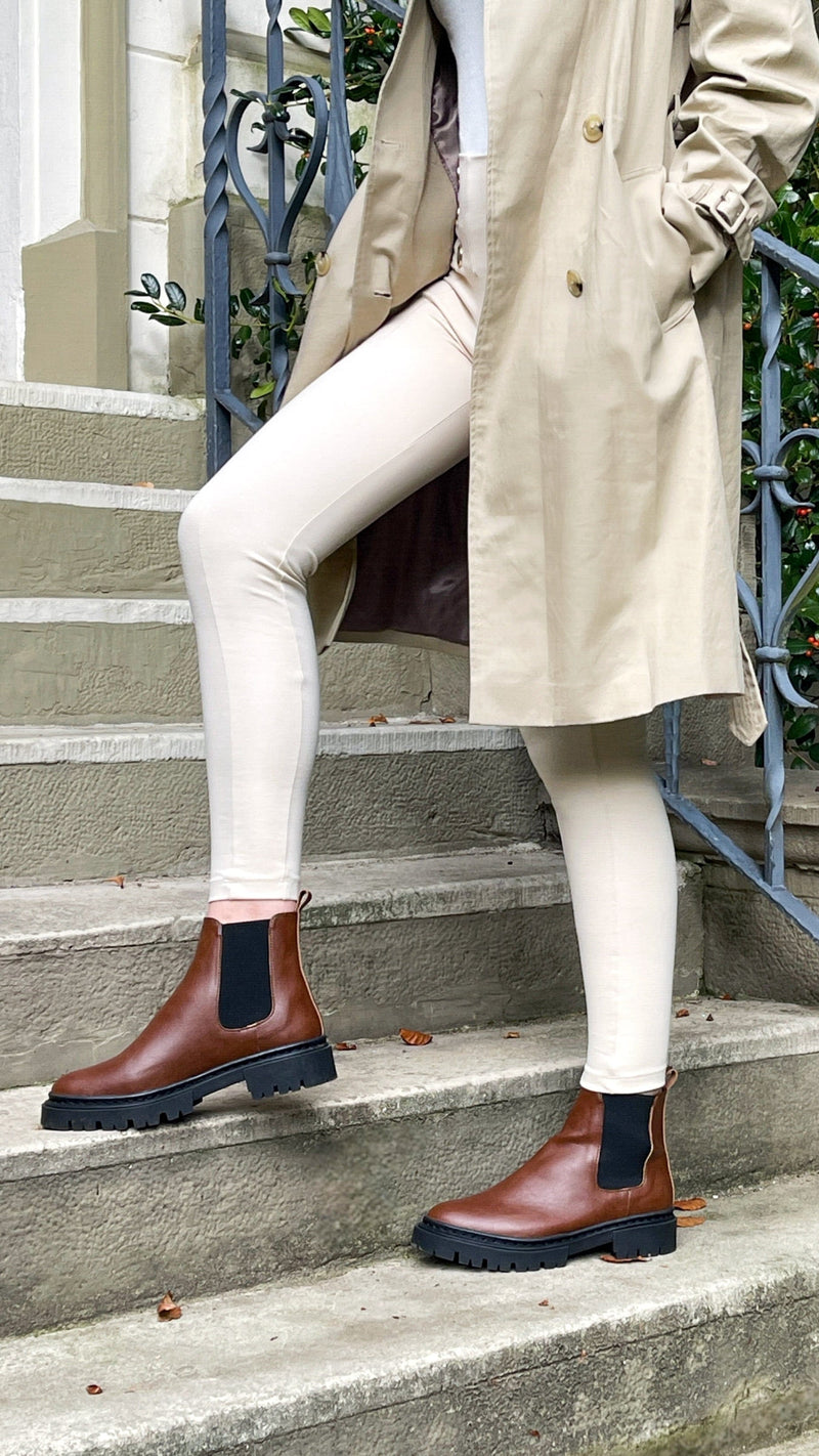 NAE Vegan Shoes Molly Women's Vegan Leather Chelsea Boots | Brown