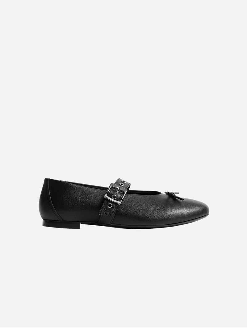 Bohema Mara Women's Vegea® Grape Leather Bow Pumps | Black