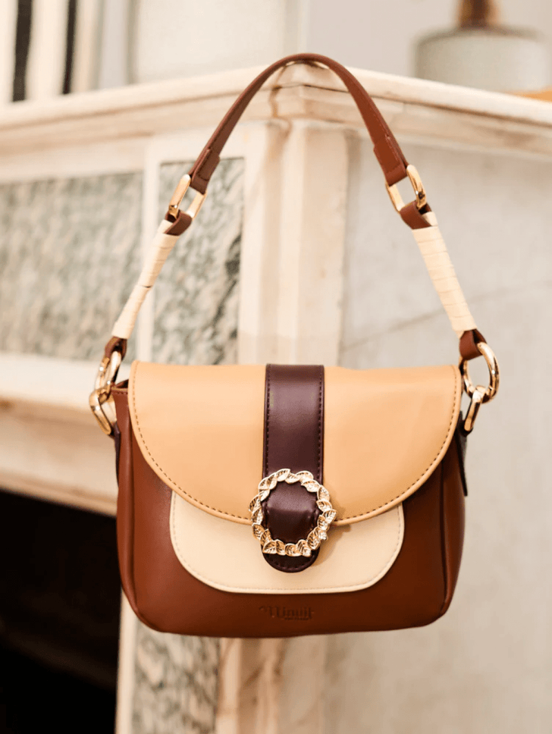 Minuit sur Terre Mira Vegan Leather Crossbody Bag | Cappuccino