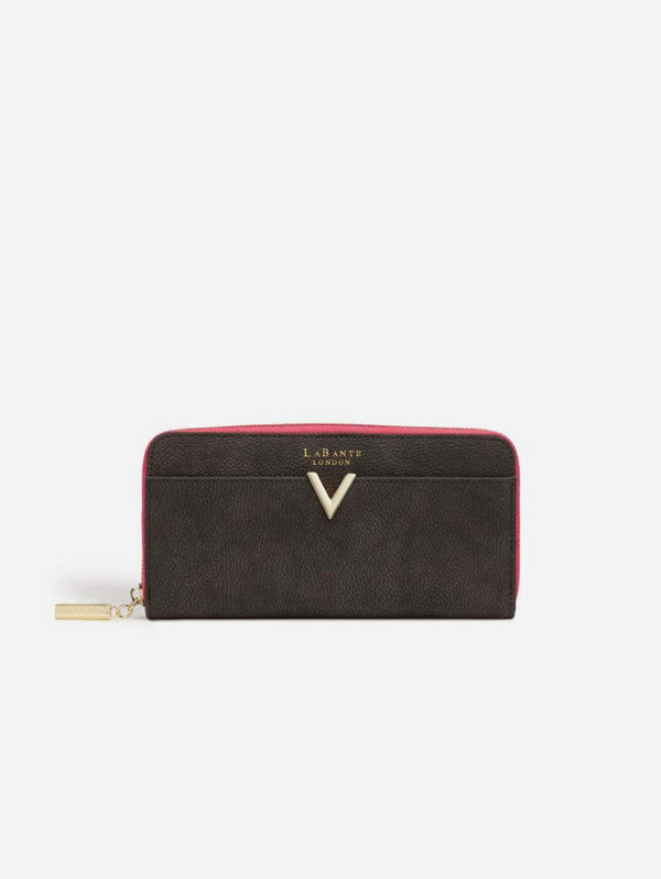 LaBante London Kindness Vegan Leather Two-Tone Wallet | Dark Grey