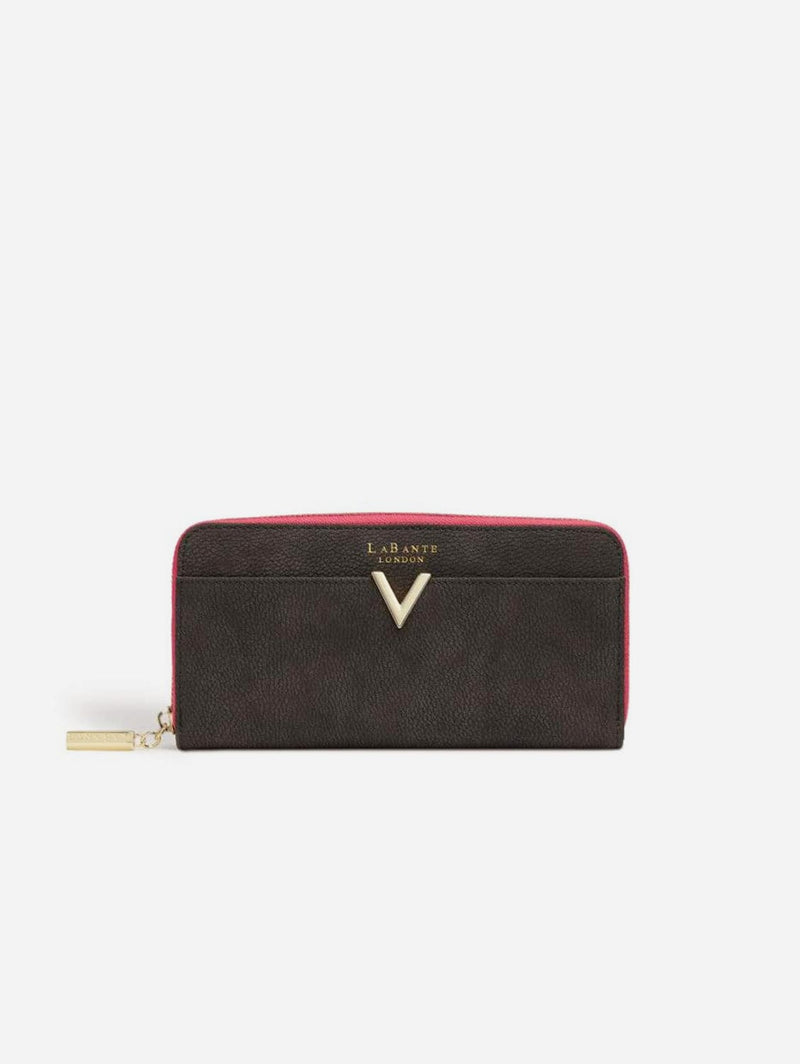 LaBante London Kindness Vegan Leather Two-Tone Wallet | Dark Grey