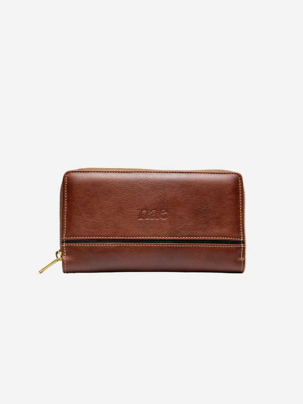 Mia Vegan Leather Wallet | Brown