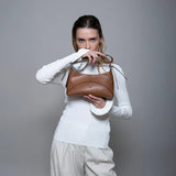 Immaculate Vegan - Thalie Ambre Desserto® Cactus Leather Vegan Baguette Bag | Tan Brown