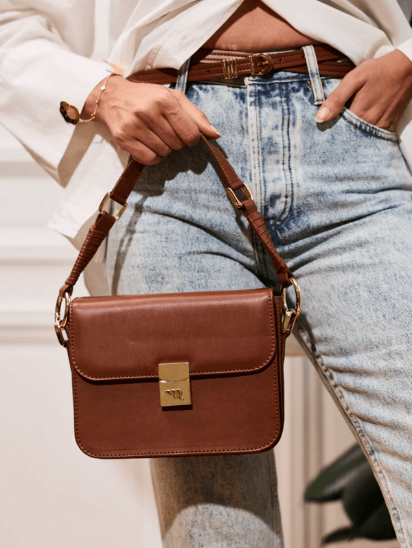 Minuit sur Terre Sammy Vegan Recycled Grain Crossbody | Camel
