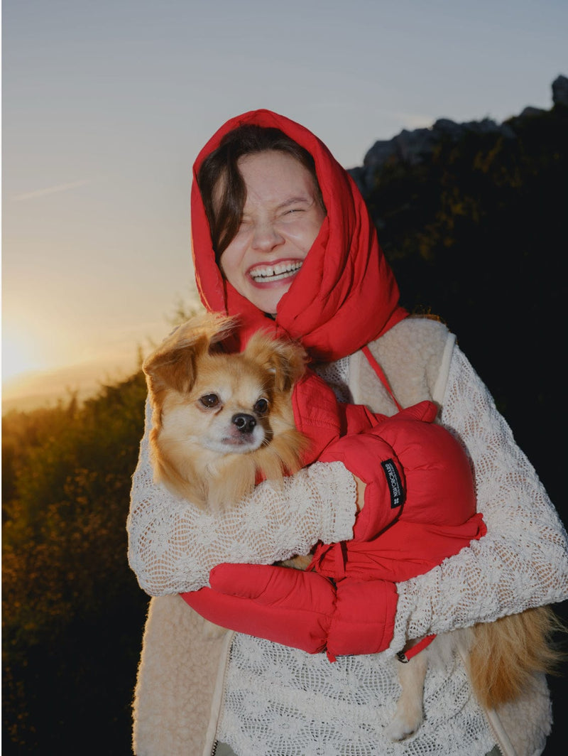 New Orchard Winter Vegan Capuche Hood | Red Vivid Red