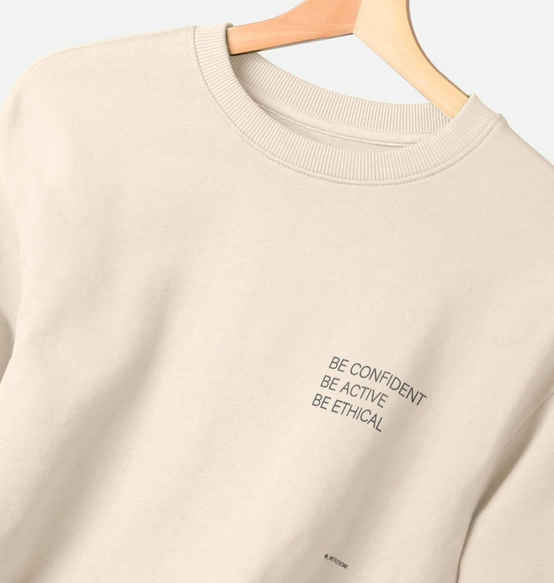 B-Confident Organic Cotton Sweatshirt | Oatmeal