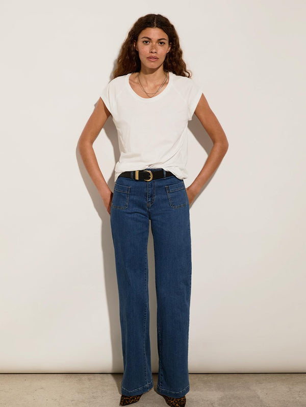 Robyn Organic Cotton Stretch Jeans | Washed Indigo