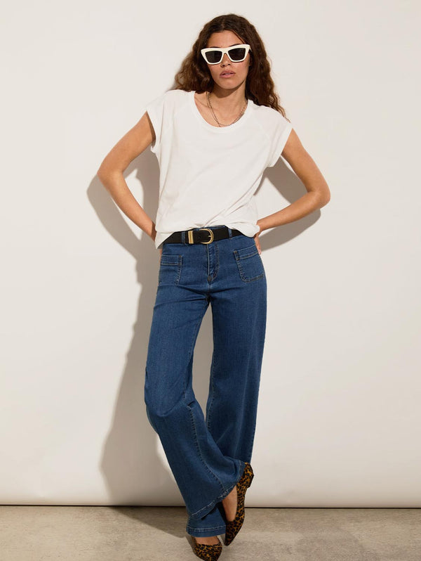 Petite Robyn Organic Cotton Stretch Jeans | Washed Indigo