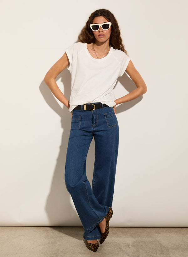 Robyn Organic Cotton Stretch Jeans | Washed Indigo