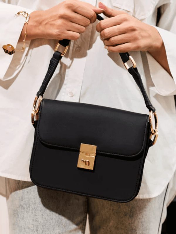 Minuit sur Terre Sammy Vegan Recycled Grain Crossbody | Black