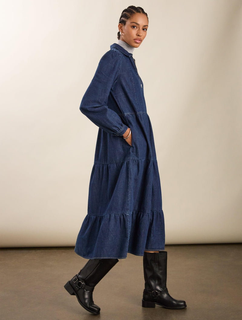 Baukjen Cody Denim Midi Dress