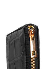 Immaculate Vegan - Estimon MULTI WALLET corn leather black crocodile