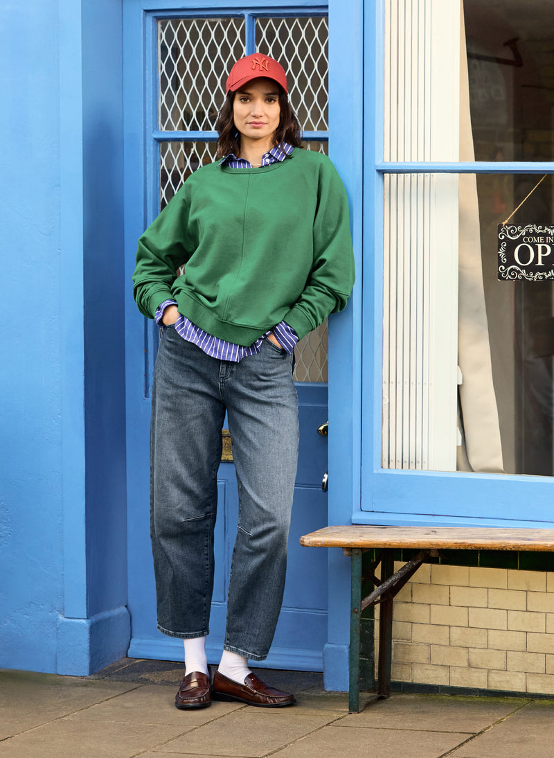 Constance Organic Cotton Sweatshirt | Emerald