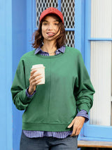 Immaculate Vegan - Constance Organic Cotton Sweatshirt | Emerald