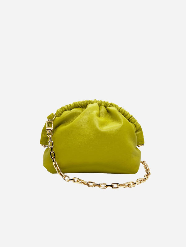 Under Her Eyes Vera Vegan Leather Small Clutch | Parrot Green