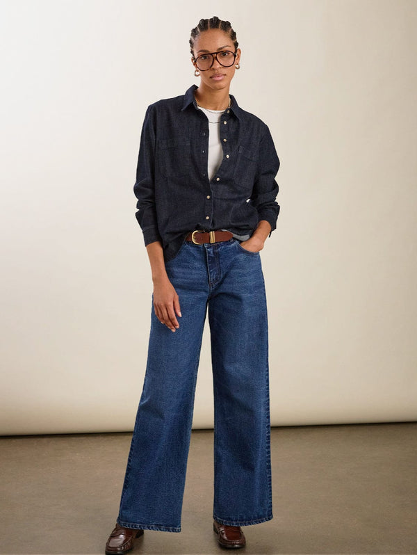 Baukjen Organic Stretch Cotton Wide Leg Slouch Jeans