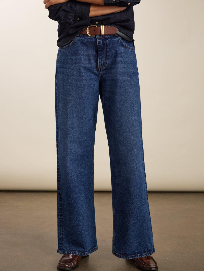 Baukjen Organic Stretch Cotton Wide Leg Slouch Jeans