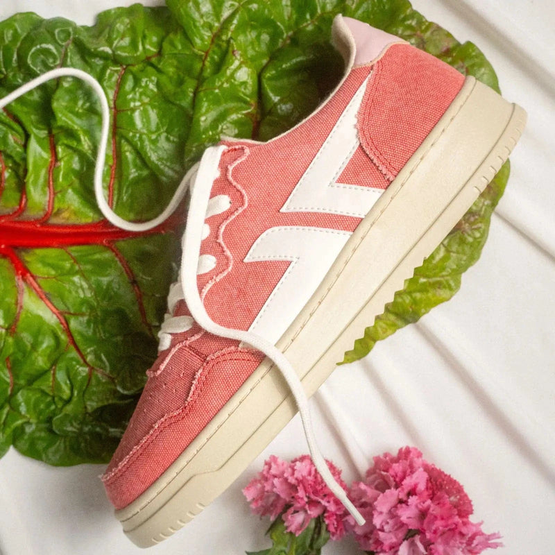 Zeta Shoes Beta B4 Women's Vegan PET Canvas Sneakers | Red