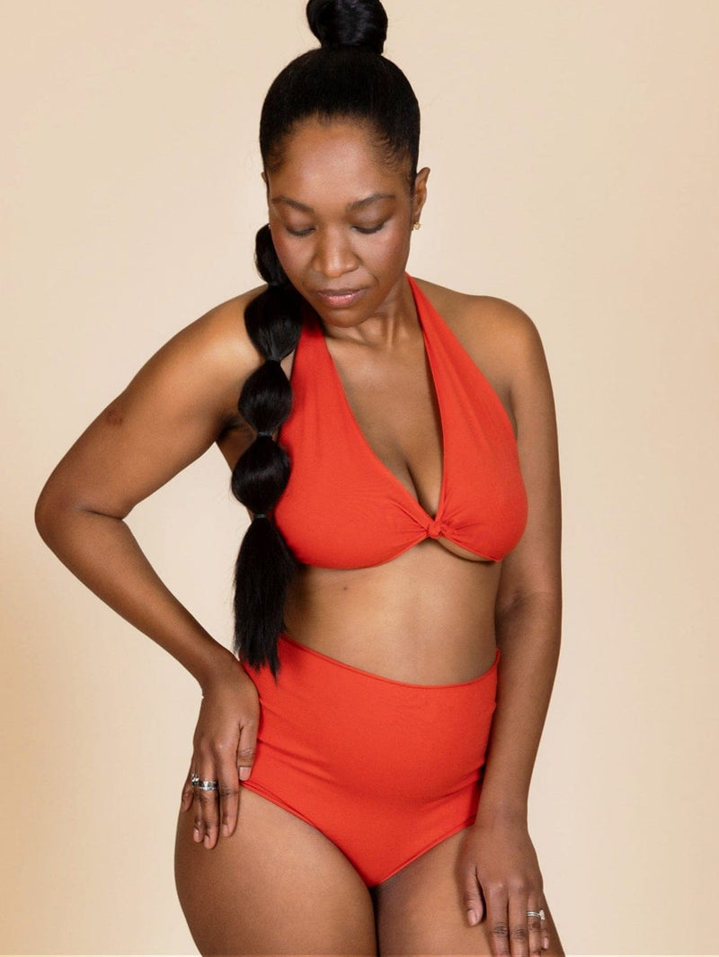 Piuma Sunkissed Silhouette Cotton Bikini Bottom | Paprika