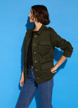 Immaculate Vegan - Mattie Organic Cotton Cargo Jacket | Dark Olive