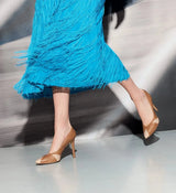 Immaculate Vegan - AGAZI Ivo Vegan Mushroom Leather Heels | Caramel & Almond