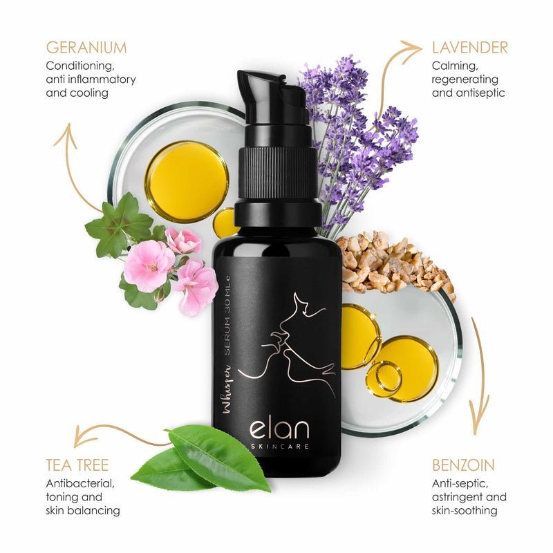 Elan Skincare Whisper Organic Face Oil - Vit. E +Vit. F +Tea Tree
