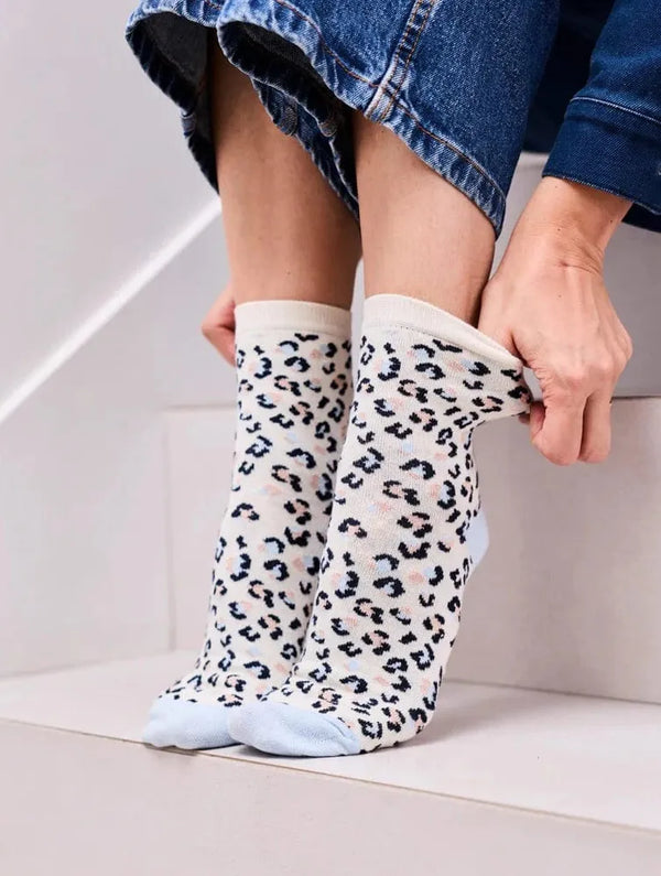 Minuit sur Terre Chaussettes Leo Bleu