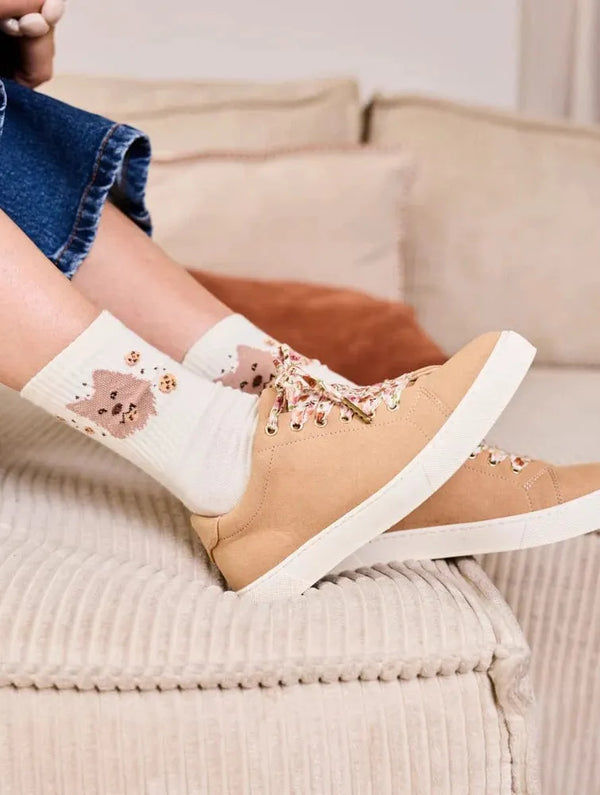 Minuit sur Terre Chaussettes Cannelle Noisette