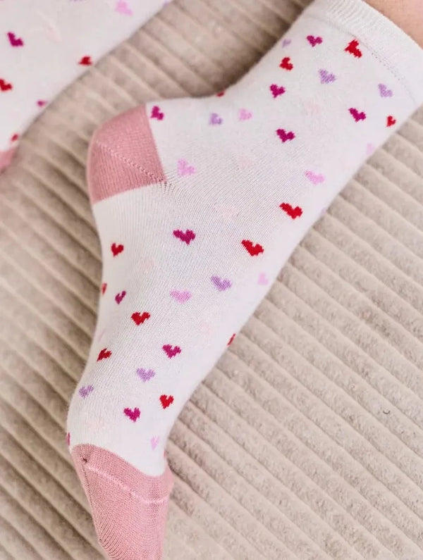 Minuit sur Terre Chaussettes Amour Roses