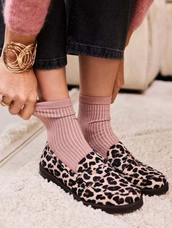Minuit sur Terre Chaussettes Brille Rose