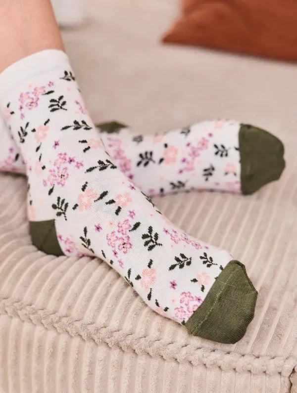 Minuit sur Terre Chaussettes Flore Vert