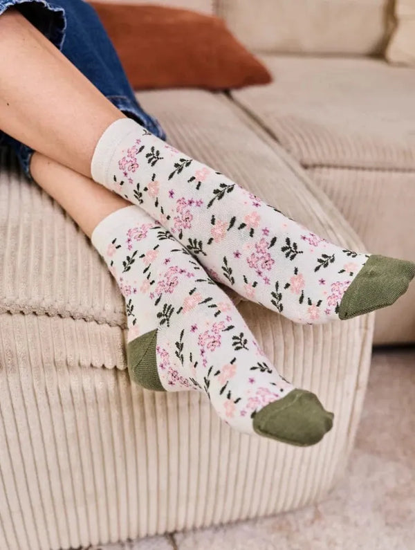 Minuit sur Terre Chaussettes Flore Vert