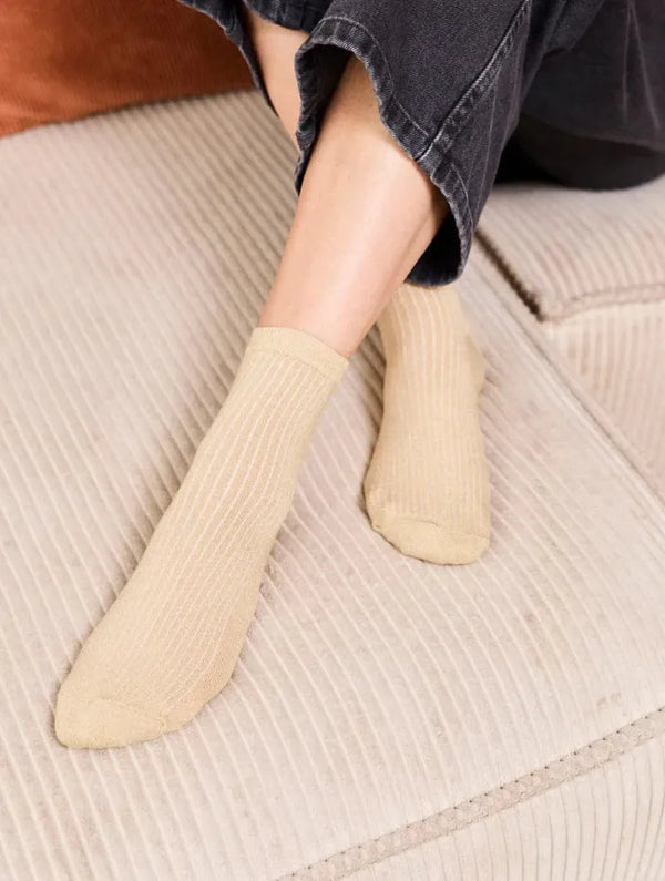 Minuit sur Terre Chaussettes Brille Or