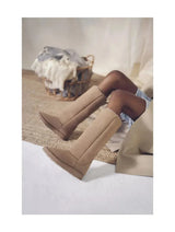 Immaculate Vegan - New Orchard Classic Unisex Vegan Faux Fur Long Boots | Beige