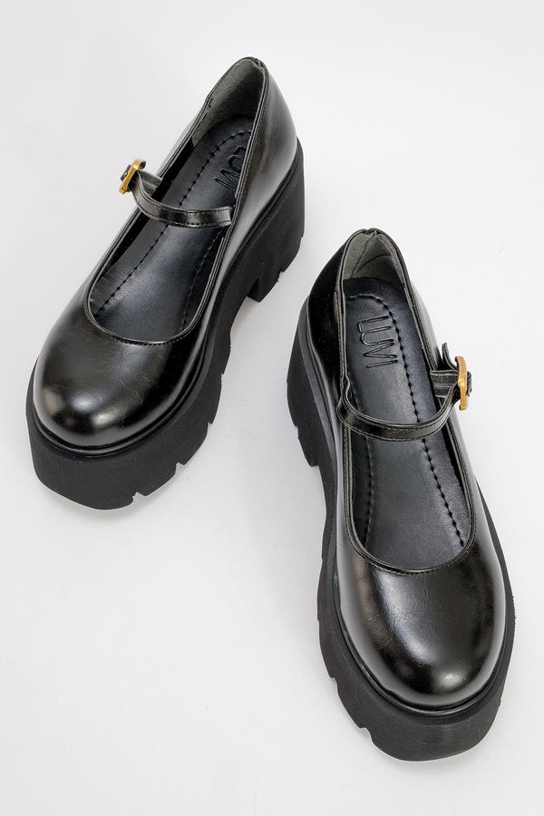 Prologue Shoes Linley Black Platform Loafer (Women)