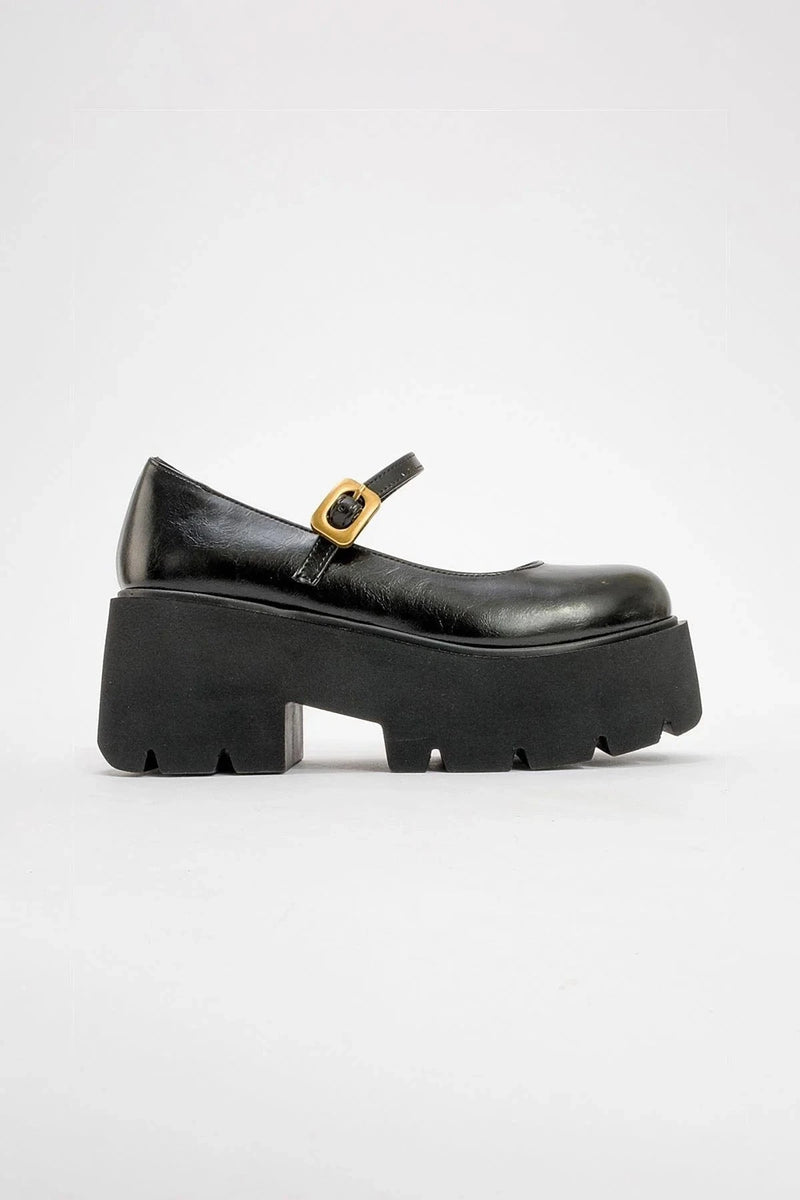 Prologue Shoes Linley Black Platform Loafer (Women)