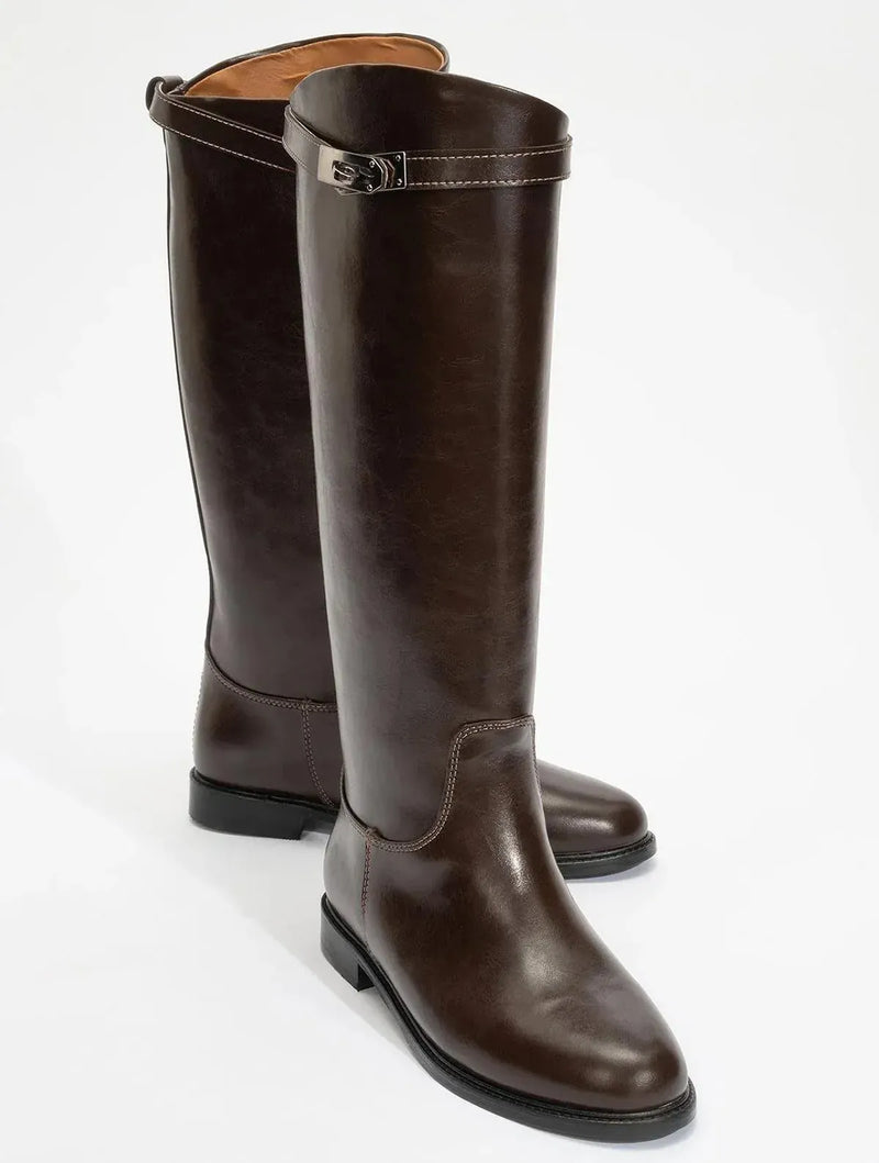 Prologue Shoes Yoko Brown Riding Boot (Women)