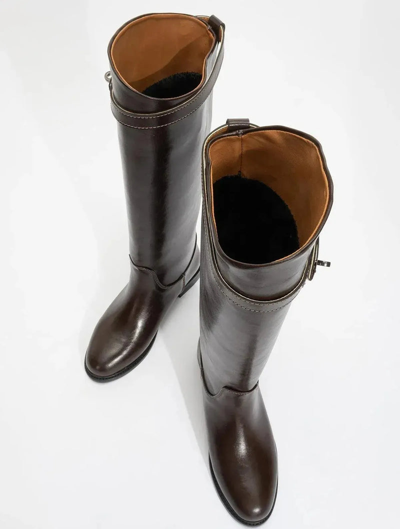Prologue Shoes Yoko Brown Riding Boot (Women)
