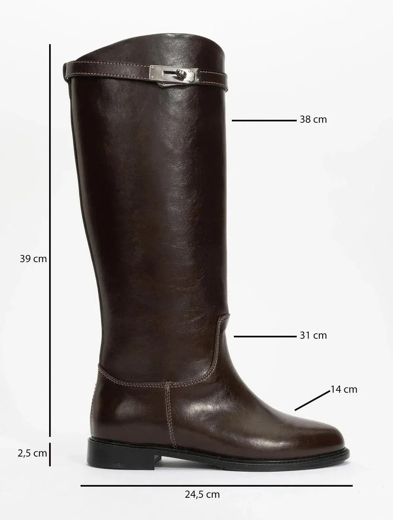 Prologue Shoes Yoko Brown Riding Boot (Women)