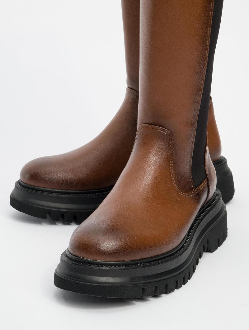 Prologue Shoes Shadow Cognac Brown Boot (Women)