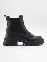 Immaculate Vegan - Prologue Shoes Vesper Black Buckled Chelsea Boot (Women)