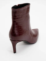 Immaculate Vegan - Prologue Shoes Noya Burgundy Pattern Stiletto Boot (Women)