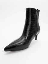 Immaculate Vegan - Prologue Shoes Noya Black Pattern Stiletto Boot (Women)