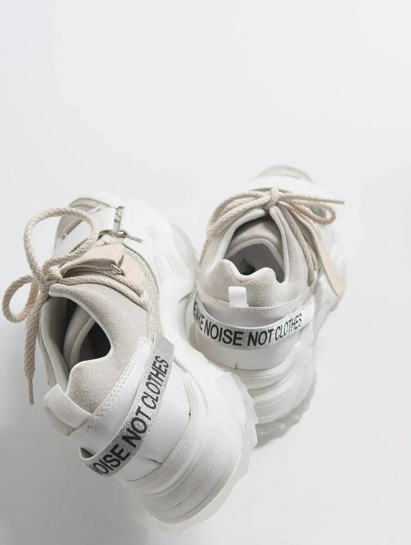 Prologue Shoes Lulen - White Glitter-Logo Velcro Sport Sneaker (Women)