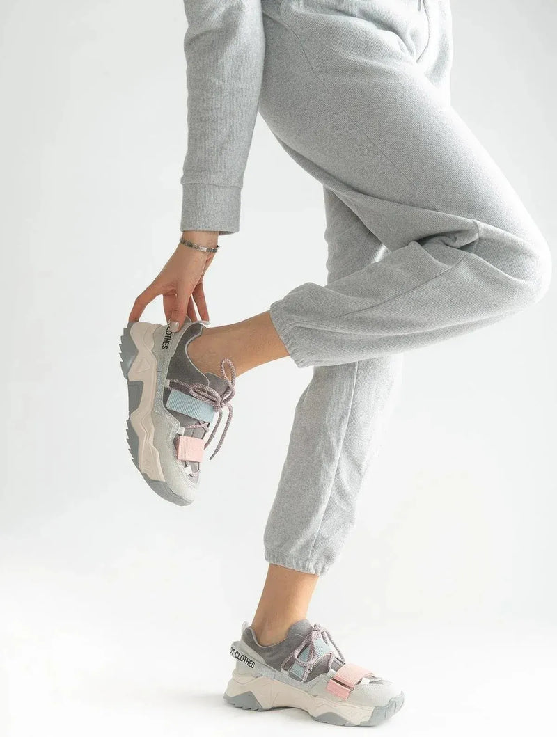 Prologue Shoes Lulen - Ice Multi Glitter-Logo Velcro Sport Sneaker (Women)